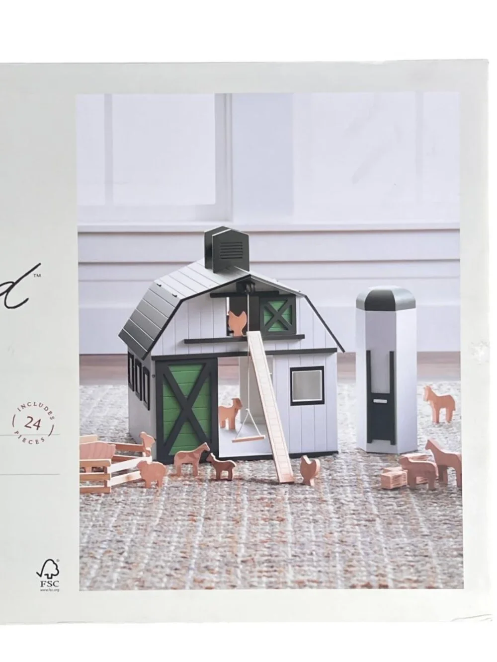 Hearth and Hand Magnolia Wood Barn & Animals Farm Set ~ NEW 24 PC Joanna Gains